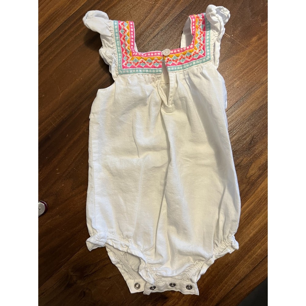 EGG New York Daria Romper, White 3-6mo